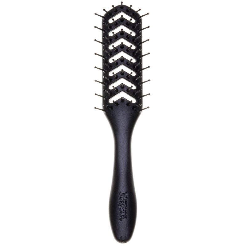 Denman D200 Flexible Vent Brush - Blow Drying Styling Tool for Curly, Thick & Straight Hair | Black