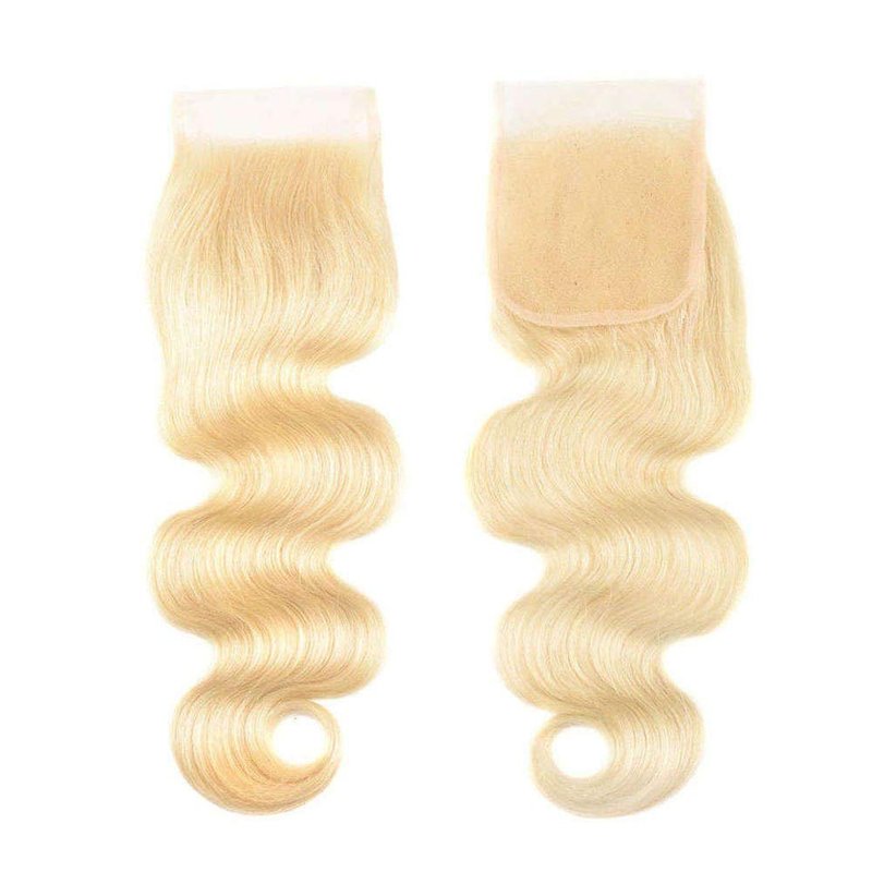 InsQueen 14 inch #613 One Bundle Unprocessed Brazilian Virgin Human Hair Bundles Body Wave Blonde Hair Extensions 100% Virgin Remy Human Hair