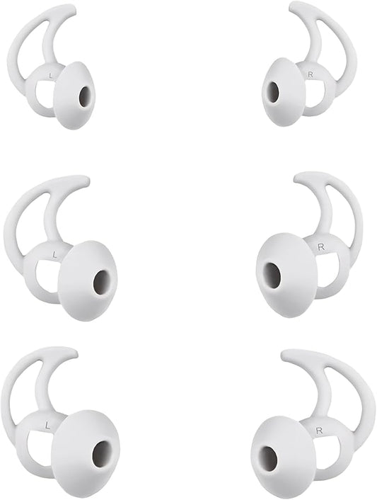 CYADCI Silicone Earbud Tips Compatible with Bose QuietComfort Earbuds and Sport Earbuds,3 Pairs,Silver