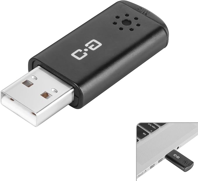 DUNGZDUZ USB Microphone for Laptop and Desktop Computer, High Sensitivity for Clear Call, Plug-and-Play, High Gain, Cordless Mini-Sized Portable, Ideal for Work & Study