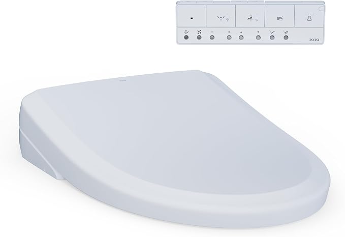 TOTOÂ® WASHLETÂ®+ S7A Electronic Bidet Toilet Seat, EWATER+Â® Bowl and Wand Cleaning, Auto Open and Close Classic Lid, Elongated, Cotton White - SW4734AT40#01