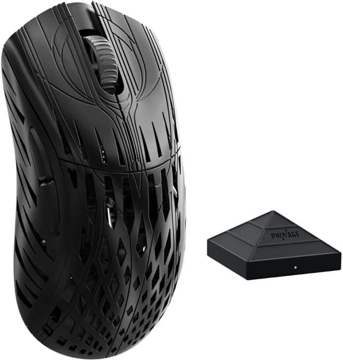 PWNAGE Stormbreaker Wireless Magnesium Gaming Mouse 8kHz - 50grams Ultralight Esports Pro Gamer Flawless Professional PAW3395 Optical Sensor 26,000 DPI (Black)