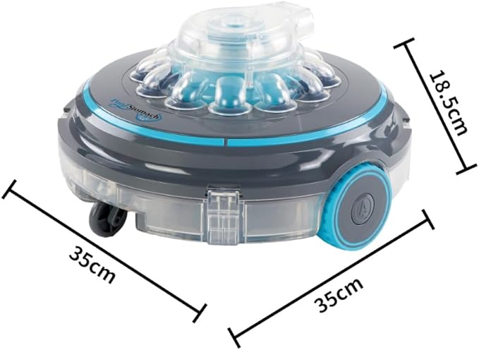 Automatic Cordless Pool Cleaner Upgrade for Above Ground Pools - Pool Stomach 65 | 75-Min Runtime, Self-Parking | Cleans Slopes & Ramps | Dual Filter System for Leaves & Sand | US/EU Patented Design