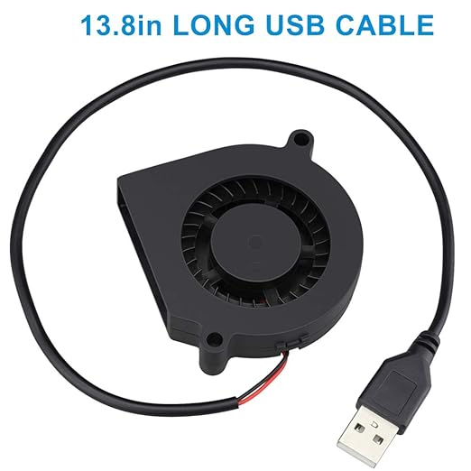 GDSTIME USB Blower Fan Small 60mm x 15mm, Quiet 3 Speeds, Adjustable Mini 5V Brushless DC Cooling Fans for Helmet Laptop 3D Printer Ventilaiton
