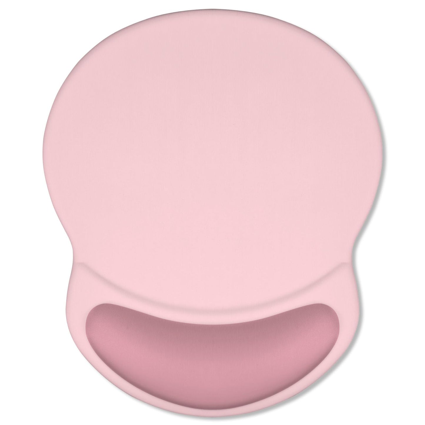ITNRSIIET Ergonomic Mouse Pad with Comfort Gel Wrist Rest, Non-Slip PU Base, Smooth Textured Surface, Reduces Hand Fatigue & Wrist Pain, 8.7 x 7.2 Inch for Office Gaming Home, Pink Accent