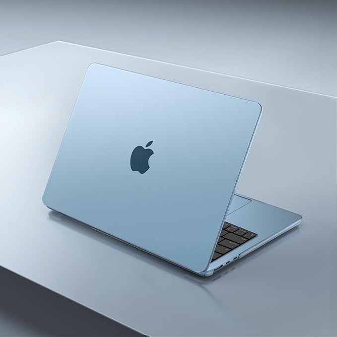 MOSISO Compatible with MacBook Air 13 inch Case M5 2026 M4 2025 M3 M2 2024-2022 A3449 A3240 A3113 A2681, Hard Shell&Keyboard Cover&Screen Film&Type C for MacBook Air 13.6 inch Case, Sky Blue