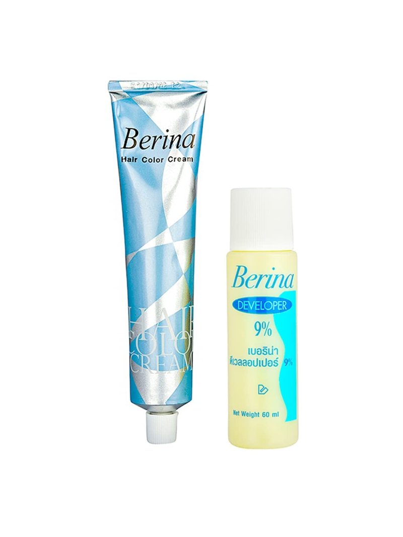 Berina A21 Light Grey Silver Permanent Hair Dye Color Cream Unisex - Punk Style