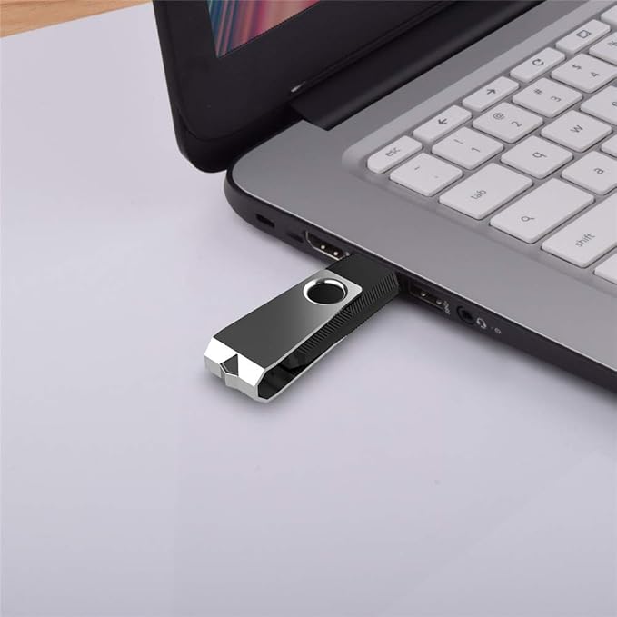 KEXIN 4GB USB Flash Drive 50 Pack - Thumb Drive Bulk Memory Stick Pen Drives With Swivel Design, USB 2.0, Black