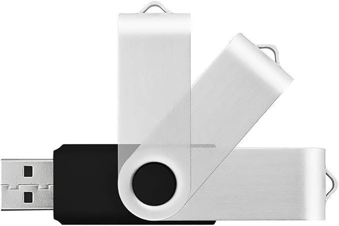 Flash Drives 32GB, Aiibe 20 Pack 32 GB Flash Drive Bulk USB Flash Drives 32GB USB 2.0 Thumb Drive Swivel Memory Stick USB Drive (Black)