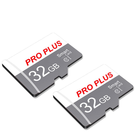 2 Pack Memory Card 32GB with Adapter, High Speed TF Card, UHS-I C10 A1 Memory TF Card for Tablet/Mobile Phone/Camera/Car Audio/Game Console (TF183 White Gray 32GB)