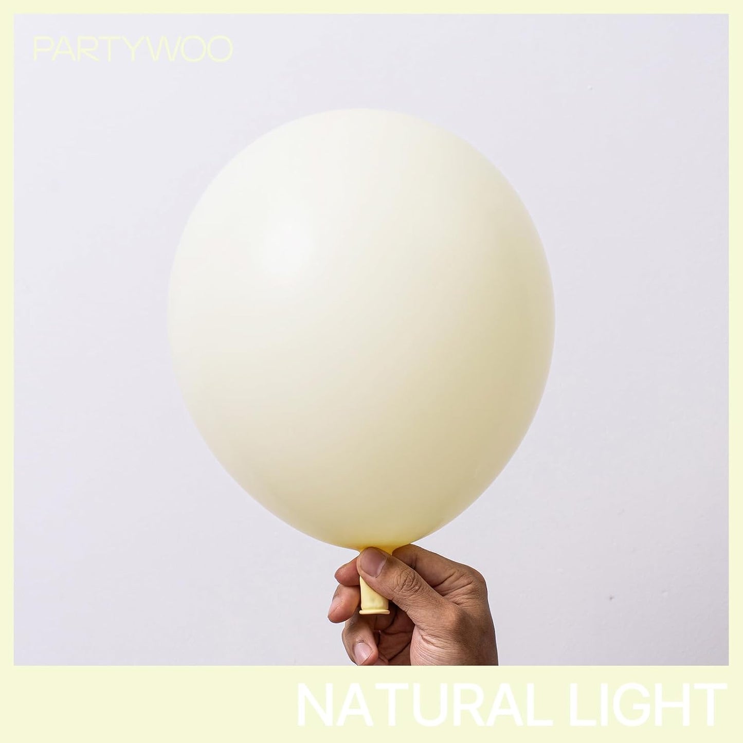 PartyWoo Pastel Yellow Balloons - 127-Piece Arch Kit in Various Sizes for Baby Showers & Birthdays
