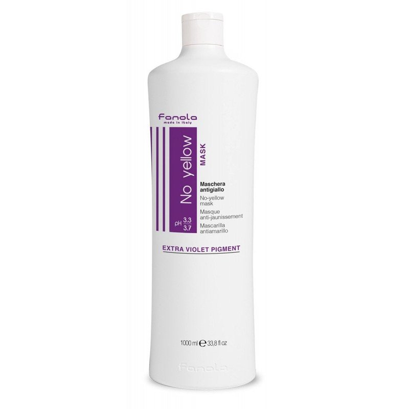 Fanola No Yellow Shampoo & Mask - Purple Toner for Blonde, Silver & Gray Hair - Color Depositing Formula (33.8 oz)