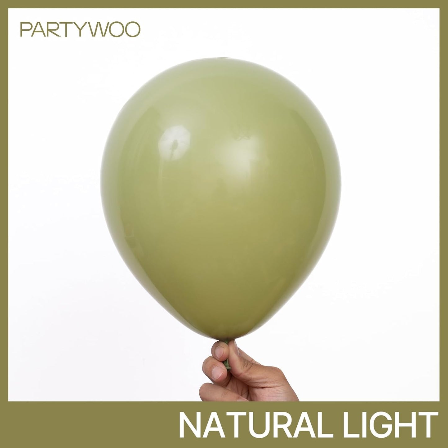 PartyWoo Sage Green Balloons - 140-Piece Latex Balloon Arch Kit for Weddings & Birthdays | Olive Boho Decor