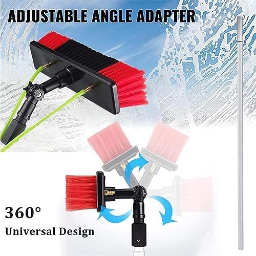 Window Cleaning Pole Water Fed Telescopic Brush Extendable Cleaner Conservatory Roof Cleaning Tools for Photovoltaic Panel Cleaning Trucks Windows Brush Head(Color : 9m/2