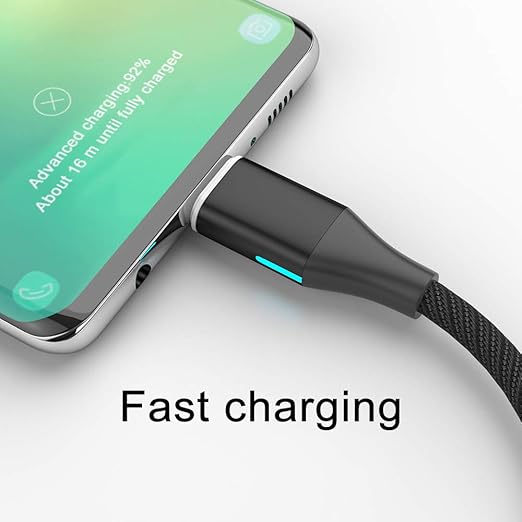 N. NETDOT Magnetic Charging Cable, Gen10 Nylon Braided Magnetic Phone Charger Compatible with USB-C and Micro-USB Devices (3.3ft/3 Pack Black)