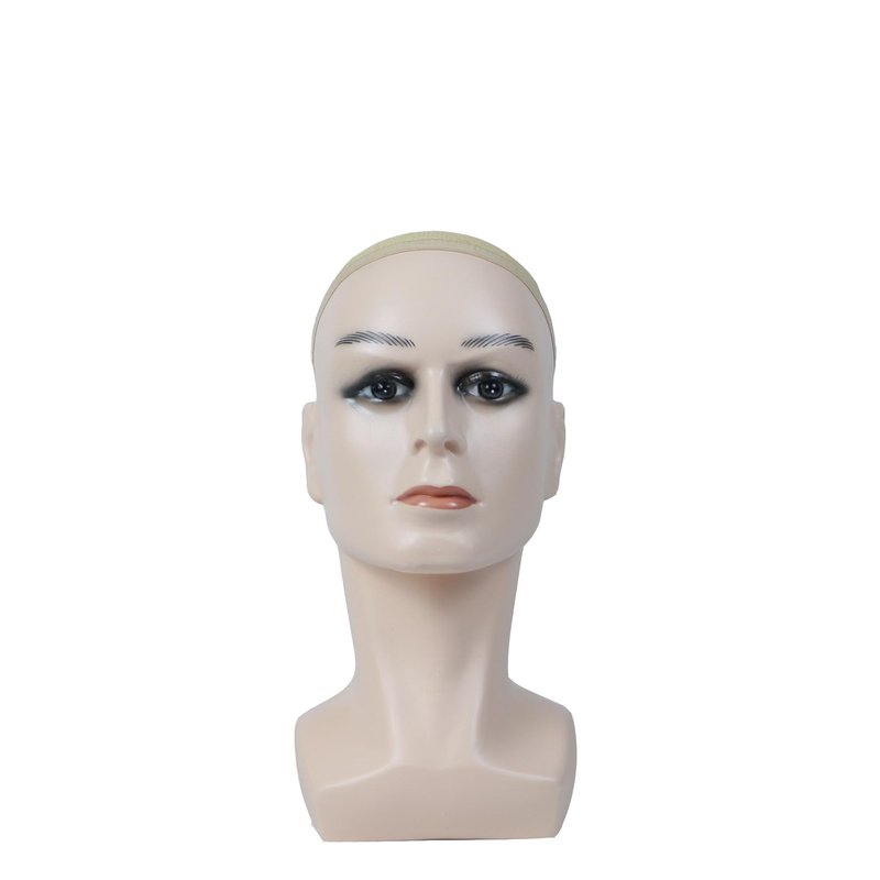 KIMUIMA Male Mannequin Head - Beige Tone, Intricate Facial Features for Wigs Holder, Photography Props, Retail Store Decor, Salon Styling Aid，Beauty Schools, Salon Training Tool