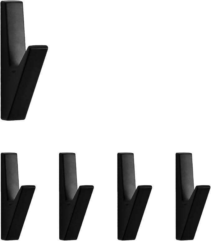 SARIHOSY 5 Pack Coat Hook,Wall Hooks,Coat Hooks Wall Mount, Metal Wall Hooks Holder for Hanging Clothes, Hats, Bags, Towels, Keys