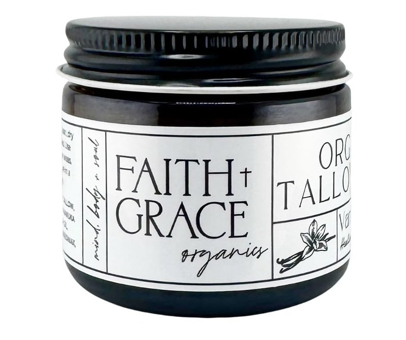 Beef Tallow Balm for Skin - Organic Moisturizer with Vanilla & Manuka Honey | 2 oz All-Purpose Cream