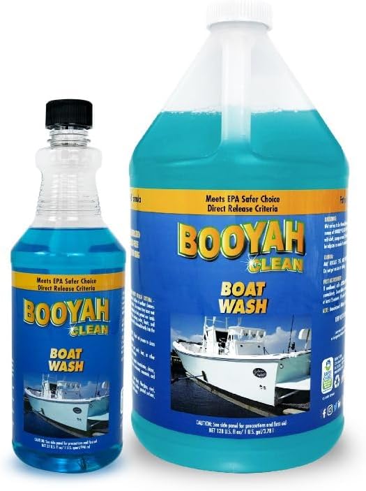 Booyah Clean Boat Wash – Only 4oz Per Gallon Super Concentrated Formula for Cleaning All Types of Watercraft – Meets EPA Safer Choice Direct Release Criteria