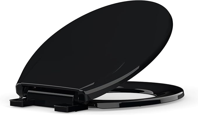 Quiet Slow-Close Commercial Toilet Seat 17" Round â Secure Lock, Quick-Release Hinges, Durable Mark-Resistant PP, Easy Install & Clean, Non-Slip, Ideal for Business Restrooms â Color: 17"