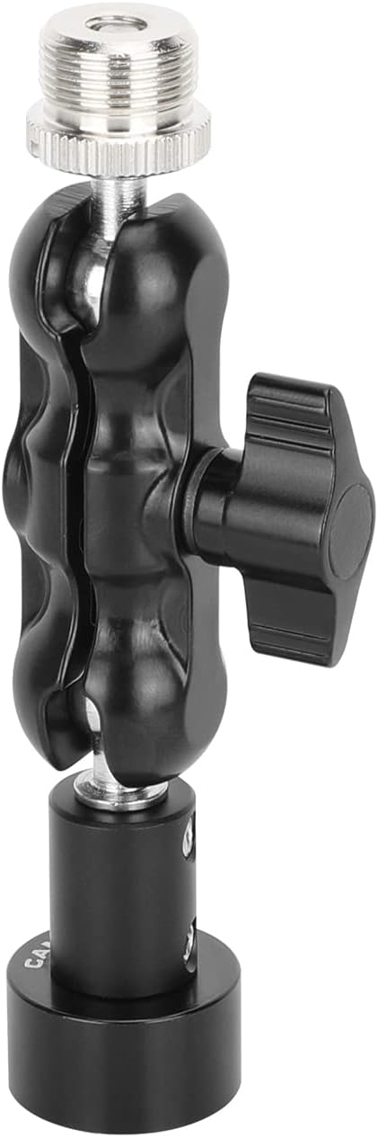 CAMVATE Mini Ball Head Microphone Mount with 5/8"-27 Male & Female Adapter
