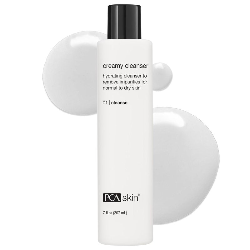 PCA SKIN Creamy Moisturizing Face Cleanser, Gentle Daily Face Wash for Dry and Sensitive Skin, Leaves Skin Feeling Soft and Smooth, Helps Remove Makeup, Dirt, and Impurities from Skin, 7.0 oz Bottle