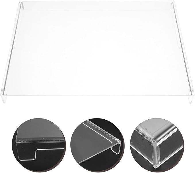ABOOFAN Clear Acrylic Keyboard Dust Cover, Anti-Cat Waterproof Protective Case for Laptop & Mechanical Keyboards 15.74x10.43 Inch