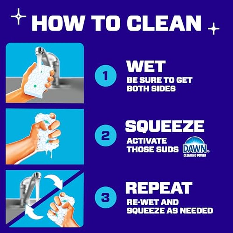Mr. Clean Magic Eraser Foaming Sponge, All Purpose Cleaner, Dawn Cleaning Power, Wall, Sneaker, Oven Cleaner, Kitchen, Bathroom, Shower Cleaning Supplies, Scrubber, Ultra Foamy, 5ct