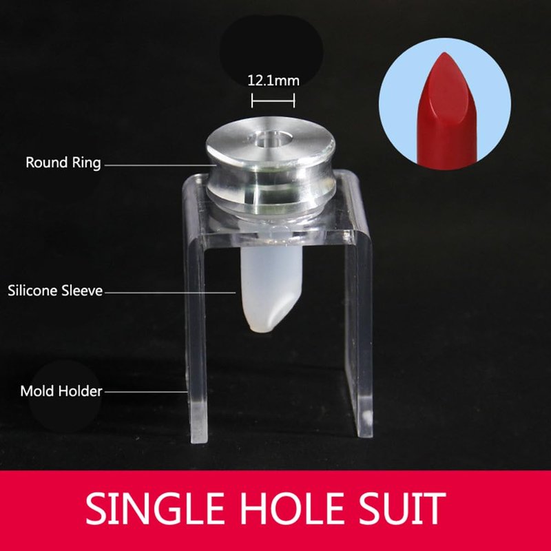 3 Pack 12.1mm Silicone Lipstick Molds, Easy Demold, Food Grade for DIY Lip Balm