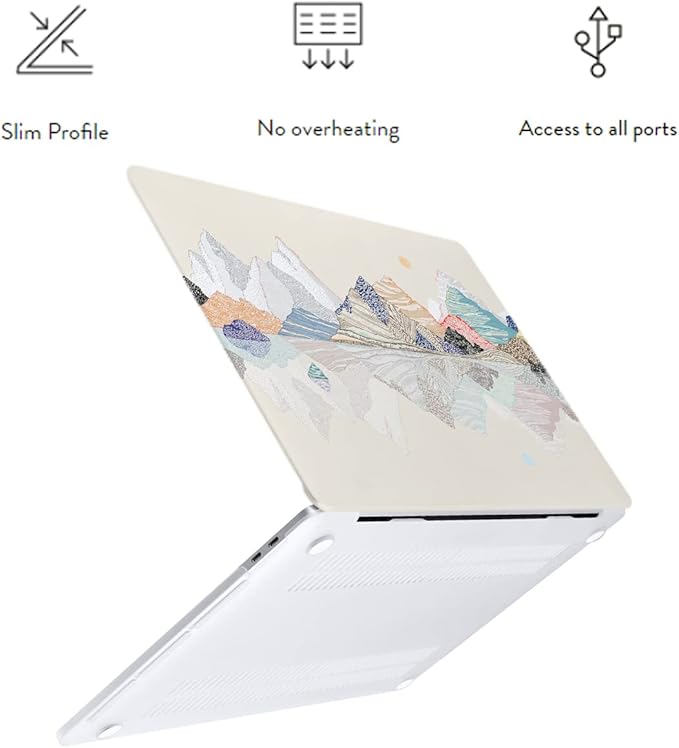 LanBaiLan Compatible for MacBook Pro 13 inch with Touch Bar M2 2026 2025 2024 2023 2022-2016 A2338 M1 A2251 A2289 A2159 A1989 A1708 A1706, Laptop Hardshell Case and Keyboard Cover, Mountain