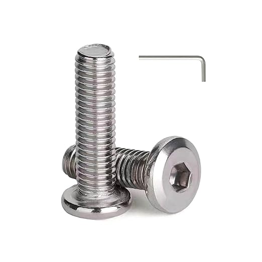 5/16-18 x 1-3/4" (10 Pack) Flat Head Hex Socket Cap Screws Bolts, 304 Stainless Steel 18-8, Hex Drive, Bright Finish, Fully Machine Thread
