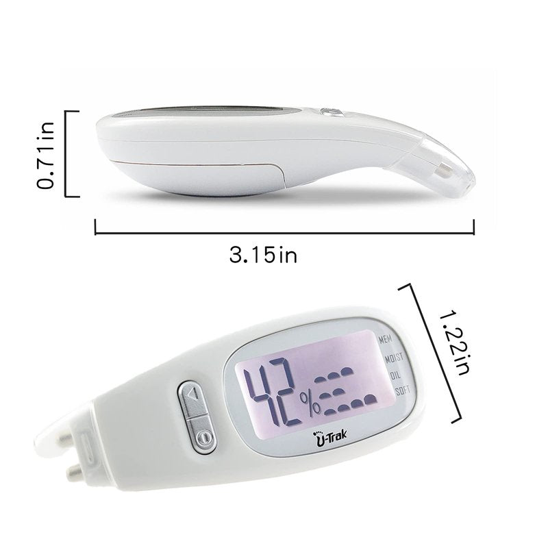 SHQYMBLT Portable digital facial moisture tester skin analyzer facial hydration corneometer skin hydration meter water oil tester for face skin care with backlight LCD display gifts for girls women
