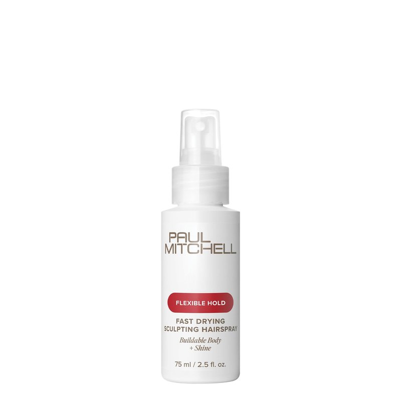 Paul Mitchell Fast Drying Sculpting Hairspray, Flexible Hold, Buildable Body + Shine, For All Hair Types, 2.5 oz