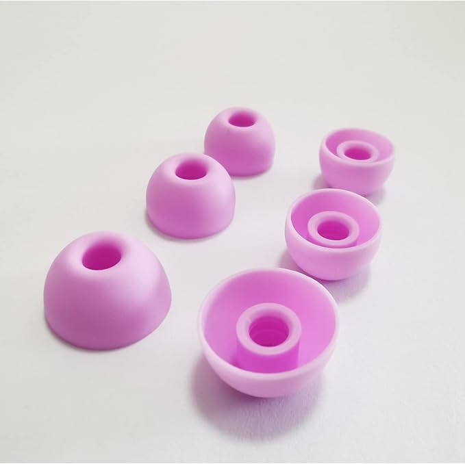 Silicone Ear Tips for Beats Fit Pro, Studio Buds & Solo Buds, Universal Replacement for Beats Earbuds, 6 Pairs LMS Purple