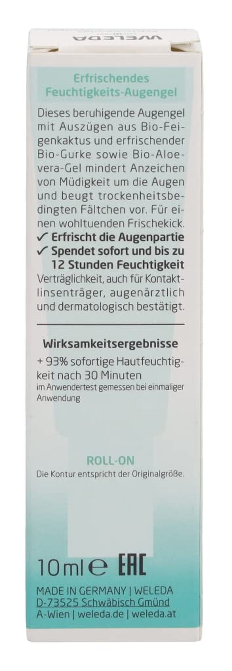 Weleda Sheer Hydration Eye Gel, Prickly Pear Cactus Extract, 0.34 Fluid Ounce