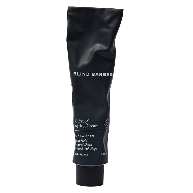 **Blind Barber Hair Cream for Men - Light Hold Styling & Beard Tamer | Tonka Bean Scent (3.2 Fl oz)**