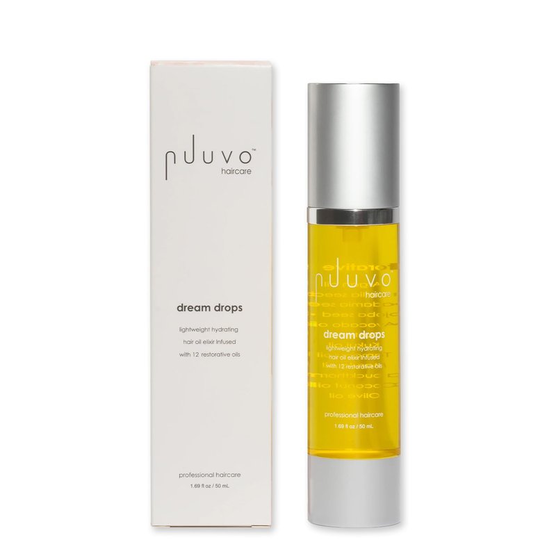 Nuuvo Dream Drops Hair Oil - 1.7oz, Lightweight Hydrating Treatment with Castor, Jojoba, Avocado & Argan Oil - Heat Protectant Detangling Serum for Dry, Damaged or Frizzy Hair for Shine & Strength