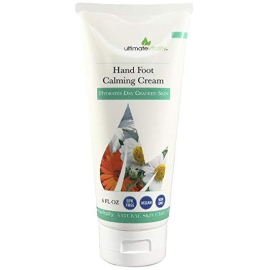 UltimateVitality Hand Foot Cream for For Oncology Patients, Intensive Natural and Organic Moisturizing Cream for sensitive Irritated Skin During Chemo Treatment - 6 Ounces