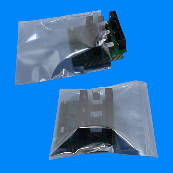 Daarcin 50pcs Anti Static Bags,5.9x7.87in/15x20cm Resealable ESD Bags for SSD HDD with 50pcs Labels, Anti-static Bag for 3.5'' Hand Drive or Varieties of Electronic Device