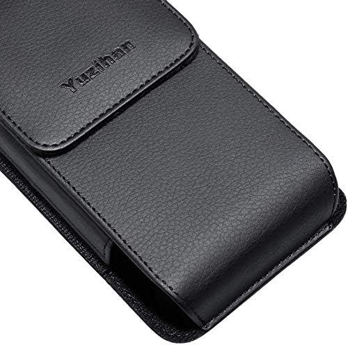 Yuzihan Fit for iPhone 13 Mini 12 Mini iPhone SE 2020 iPhone 8 7 6S 6 Belt Holster Premium Leather with Belt Clip Loop Fit with Defender Case Protective Armor Battery Case On