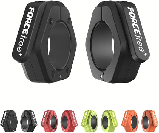Forcefree+ Barbell Clips (Pair), Barbell Clamps, Quick Release Olympic Barbell Clamps with Anti Slip TPR Grip, Barbell Collars for Secure Weightlifting & Powerlifting (Magnetic, Black)