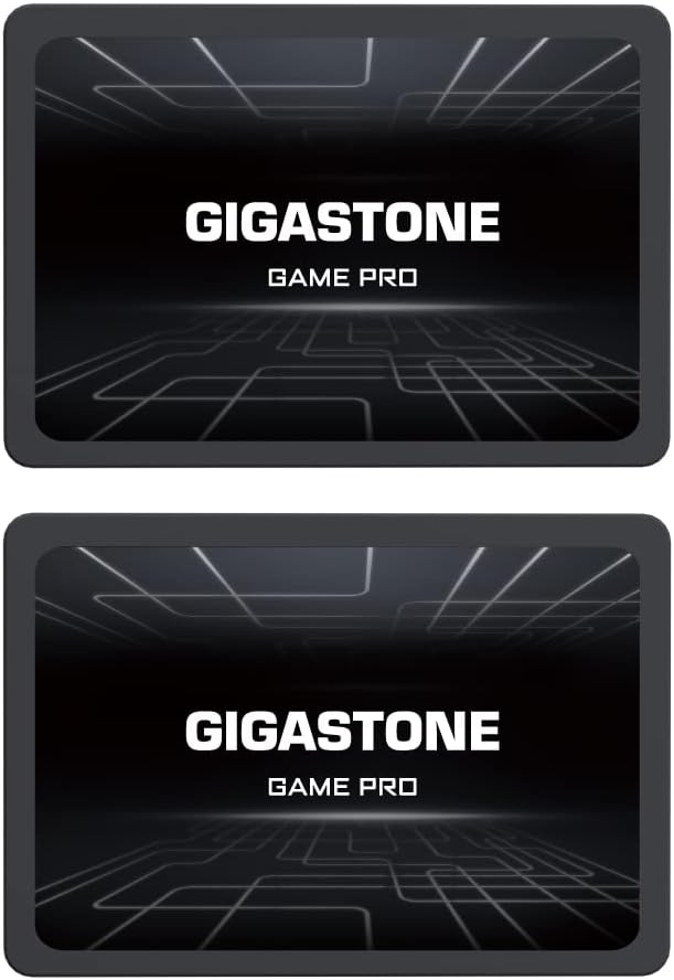 Gigastone 128GB SATA SSD (2-Pack) 2.5 inch SSD 500MB/s Upgrade Laptop PC Memory and Storage PS4 HDD Replacement 2.5" Internal Solid State Hard Drives SATA III SLC Cache 3D NAND Game Pro Performance