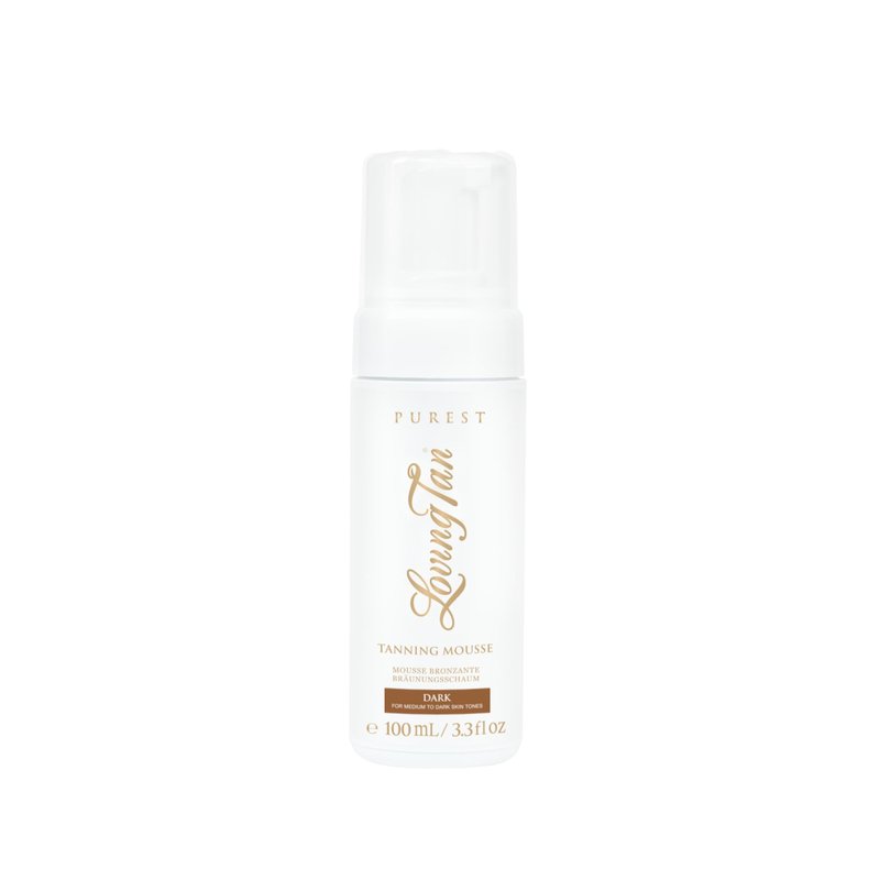 Loving Tan Purest Tanning Mousse, Dark - Sunless Tanner Made From 97% Certified Organic & Naturally Derived Ingredients - Up to 5+ Self Tan Applications Cruelty Free, Vegan - 3.3 Fl Oz