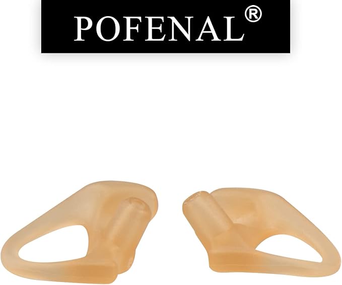 POFENAL Silicone Replacement Earmold for Motorola/Baofeng/Retavis Radios - Police Walkie Talkie & Law Enforcement Soft Earpiece Inserts (8 Pair, Flesh - 2L/4M/2S)