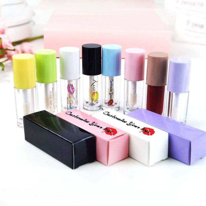 COSIDEA 30pcs White Empty 6ml 0.2oz Lip Gloss Tubes with Big Doe Foot Wand，Round Lipgloss Containers，Concealer Tube Cosmetic Packing Container Bulk Wholesale