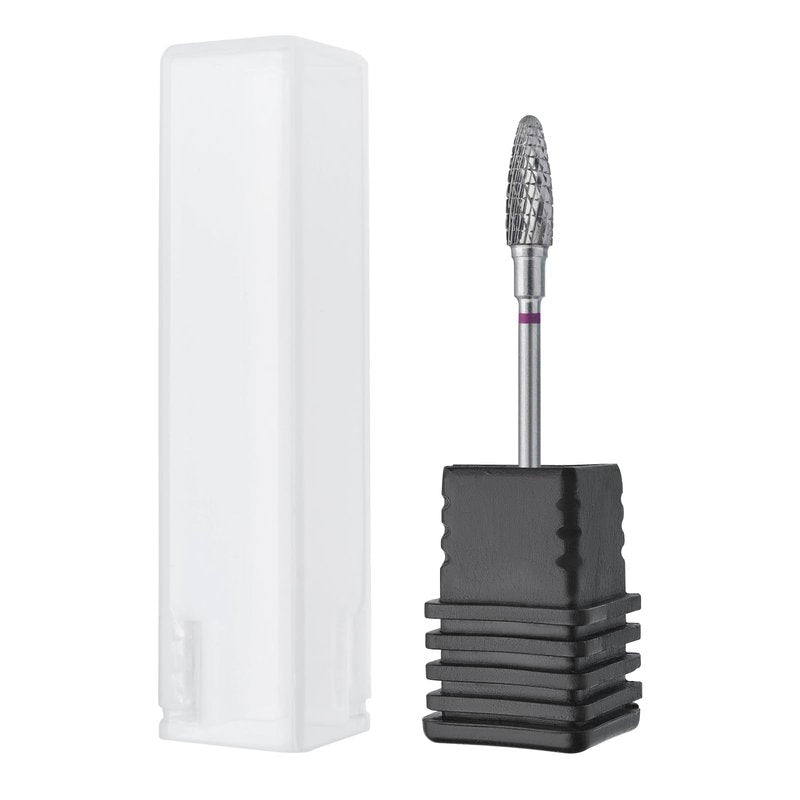 STALEKS PRO Expert Carbide Nail Drill Bit (Corn, Purple, 5mm Head / 13mm WP) – Coarse Hardness for Artificial Nail Correction & Gel Polish Removal in Hardware Manicure/Pedicure