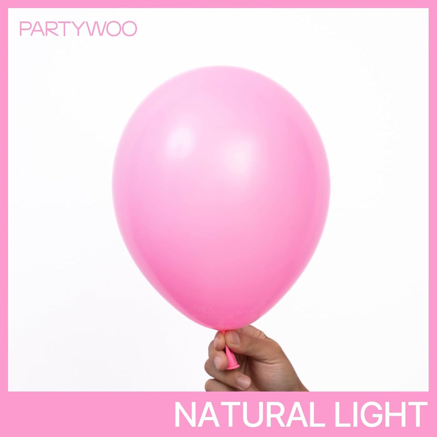 PartyWoo Pink Balloons - 100pcs Matte Pink Balloon Arch Kit for Baby Showers & Parties | Various Sizes 5-36 Inch