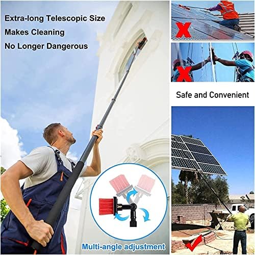 Photovoltaic Panel Cleaning, Window Cleaning Pole, 3.6-10.8M Water Fed Telescopic Brush, Extendable Cleaner Conservatory Roof Cleaning Tools,Cleaning Photovoltaic,6m