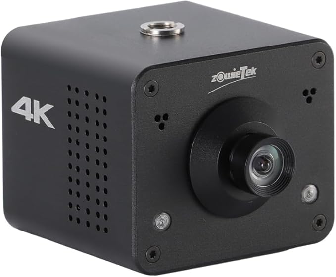 zowietek 4K Native NDI|HX3 POV Box Camera PoE, ZowieCAM, SDI & HDMI & UVC Output, Standalone RTSP/RTMP(s)/SRT Live Streaming, Ultra-Compact, Interchangeable Lens, PC/Mobile Phone/Tablet Control (M12)