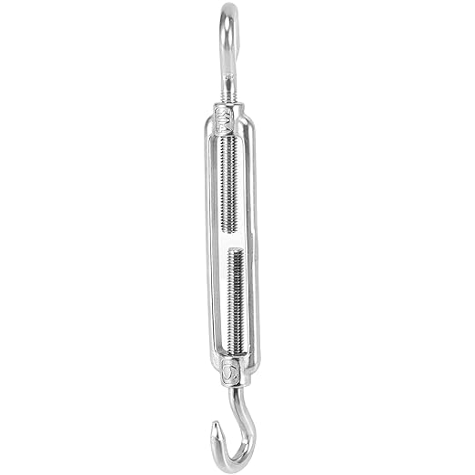 SEHOI 13 Pack M6 Turnbuckle Hook & Hook Turnbuckles, 304 Stainless Steel Turnbuckle, Heavy Duty Turnbuckle for Wire Rope Tension